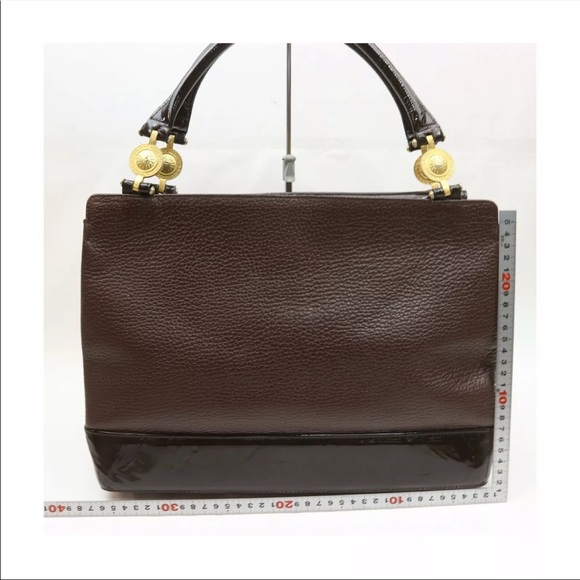 Versace Hand Bag  Brown Leather - Picture 2 of 9